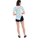 Fashion T- Shirt Fashion Tropical Pattern T- Shirt Asymmetrical Short Sleeve Sports Tee View4