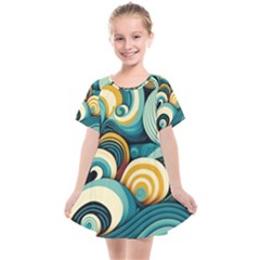 Waves Kids  Smock Dress by fructosebat