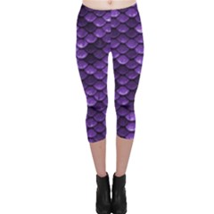 Purple Scales! Capri Leggings  by fructosebat