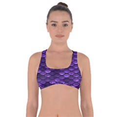 Purple Scales! Got No Strings Sports Bra by fructosebat