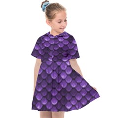 Purple Scales! Kids  Sailor Dress by fructosebat