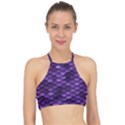 Purple Scales! Racer Front Bikini Top View1