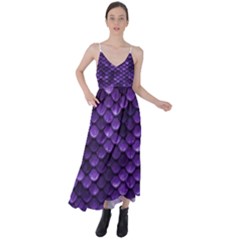 Purple Scales! Tie Back Maxi Dress by fructosebat