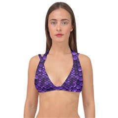 Purple Scales! Double Strap Halter Bikini Top by fructosebat