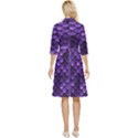 Purple Scales! Classy Knee Length Dress View4