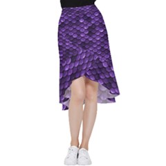 Purple Scales! Frill Hi Low Chiffon Skirt by fructosebat