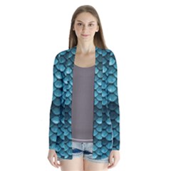 Teal Scales! Drape Collar Cardigan by fructosebat