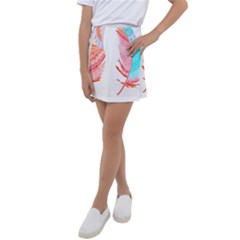 Feathers Design T- Shirtfeathers T- Shirt (2) Kids  Tennis Skirt by maxcute