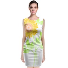 Flowers Art T- Shirtflower T- Shirt Classic Sleeveless Midi Dress by maxcute