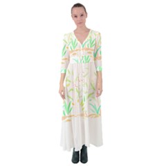 Flowers Art T- Shirtflowers T- Shirt (20) Button Up Maxi Dress by maxcute