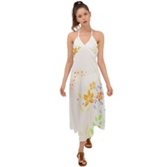 Flowers Lover T- Shirtflowers T- Shirt (1) Halter Tie Back Dress  by maxcute