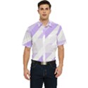 Geometric Abstract Art T- Shirt Purple Mountains Pattern Men s Short Sleeve Pocket Shirt  View1