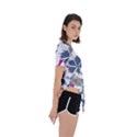 Hawaii T- Shirt Hawaii Branch Pattern T- Shirt Asymmetrical Short Sleeve Sports Tee View3