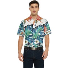 Hawaii T- Shirt Hawaii Christmas Flower Fashion T- Shirt Men s Short Sleeve Pocket Shirt  by maxcute