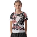 Hawaii T- Shirt Hawaii Krying Doors Pattern T- Shirt Kids  Frill Chiffon Blouse View1