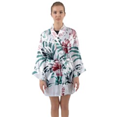 Hawaii T- Shirt Hawaii Puff Pattern T- Shirt Long Sleeve Satin Kimono by maxcute