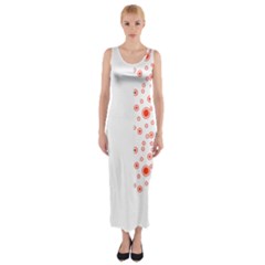 Heart Design T- Shirtheart T- Shirt Fitted Maxi Dress by maxcute