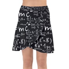 E=mc2 Text Science Albert Einstein Formula Mathematics Physics Wrap Front Skirt by Jancukart