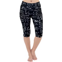 E=mc2 Text Science Albert Einstein Formula Mathematics Physics Lightweight Velour Cropped Yoga Leggings by Jancukart