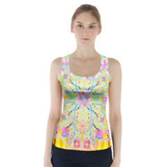 Mandala T- Shirt Block Lotus T- Shirt Racer Back Sports Top by maxcute