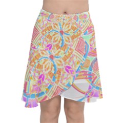 Mandala T- Shirt Tailed Mandala T- Shirt Chiffon Wrap Front Skirt by maxcute