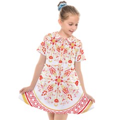 Mosaic T- Shirt Florentine Mosaic T- Shirt Kids  Short Sleeve Shirt Dress by maxcute