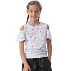 Pattern T- Shirt A K 47 Seamless Pattern T- Shirt Kids  Butterfly Cutout Tee by maxcute