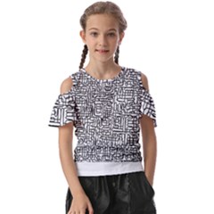 Pattern T- Shirt One Line - Black T- Shirt Kids  Butterfly Cutout Tee by maxcute