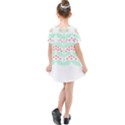 Pattern T- Shirtcoffee Flowers 1 T- Shirt Kids  Simple Cotton Dress View2