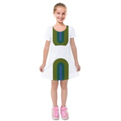 Rainbow T- Shirt Pink And Green Double Rainbow Arc T- Shirt Kids  Short Sleeve Velvet Dress by maxcute