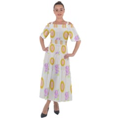 Sunflowers And Roses Pattern T- Shirt Sunflowers And Roses Pattern T- Shirt Shoulder Straps Boho Maxi Dress  by maxcute