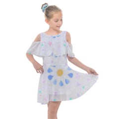 Tiles T- Shirtzellige Moroccan Mosaic Tilework T- Shirt Kids  Shoulder Cutout Chiffon Dress by maxcute