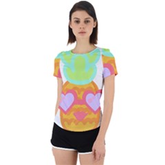 Tropical Fruit T- Shirt P I N E A P P L E A T S E A F U N N Y D E S I G N F O R W O M E N S T- Shirt Back Cut Out Sport Tee by maxcute