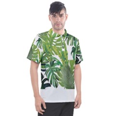 Tropical Jungle Leaf T- Shirt J U N G L E T R O P I C A L P A T T E R N T- Shirt Men s Polo Tee by maxcute