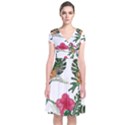 Tropical T- Shirt Tropical Graceful Anomaliflor T- Shirt Short Sleeve Front Wrap Dress View1