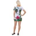 Tropical T- Shirt Tropical Graceful Anomaliflor T- Shirt Short Sleeve Asymmetric Mini Dress View2