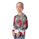 Tropical T- Shirt Tropical Handsome Flourishing T- Shirt Kids  Long Sleeve Tee with Frill  View2