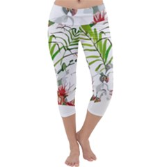 Tropical T- Shirt Tropical Handsome Preforation T- Shirt Capri Yoga Leggings by maxcute