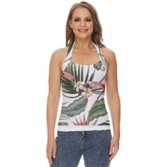 Tropical T- Shirt Tropical Pattern Quiniflore T- Shirt Basic Halter Top by maxcute