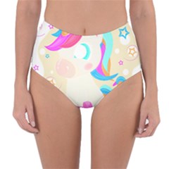 Unicorn Lover T- Shirt Cartoon Little Unicorn  T- Shirt Reversible High-waist Bikini Bottoms by maxcute