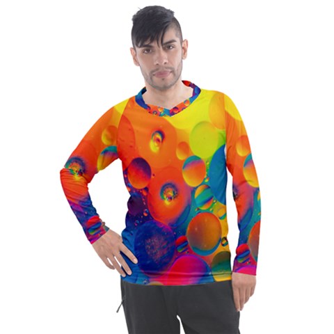 Colorfull Pattern Men s Pique Long Sleeve Tee by artworkshop