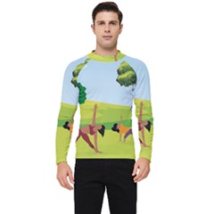 Large Men s Long Sleeve Rash Guard by SymmekaDesign