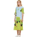 Large Bow Sleeve Chiffon Midi Dress View2
