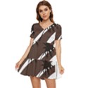 Palm Tree Design-01 (1) Tiered Short Sleeve Babydoll Dress View1