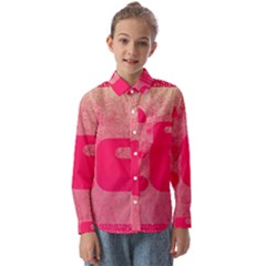 Pink Background Grunge Texture Kids  Long Sleeve Shirt by Ravend