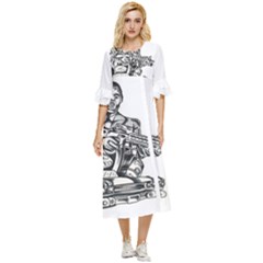 Scarface Movie Traditional Tattoo Double Cuff Midi Dress by tradlinestyle