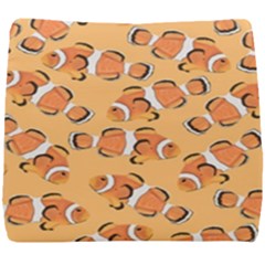 Fish Clownfish Orange Background Seat Cushion by Ravend