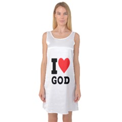 I Love God Sleeveless Satin Nightdress by ilovewhateva