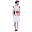 I love god Short Sleeve Front Wrap Dress View2