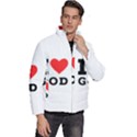 I love god Men s Puffer Bubble Jacket Coat View3